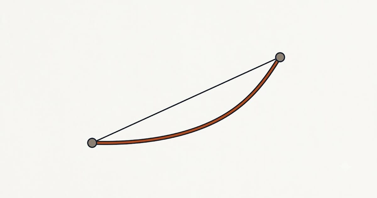 The straight line against the road that exists
